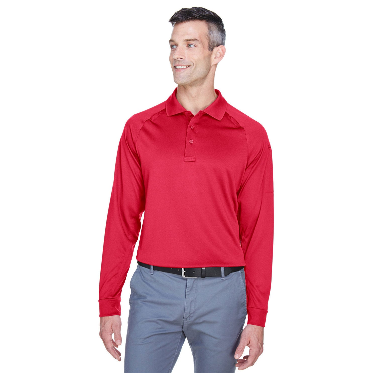 Harriton Men's Advantage Long Sleeve Tactical Polo