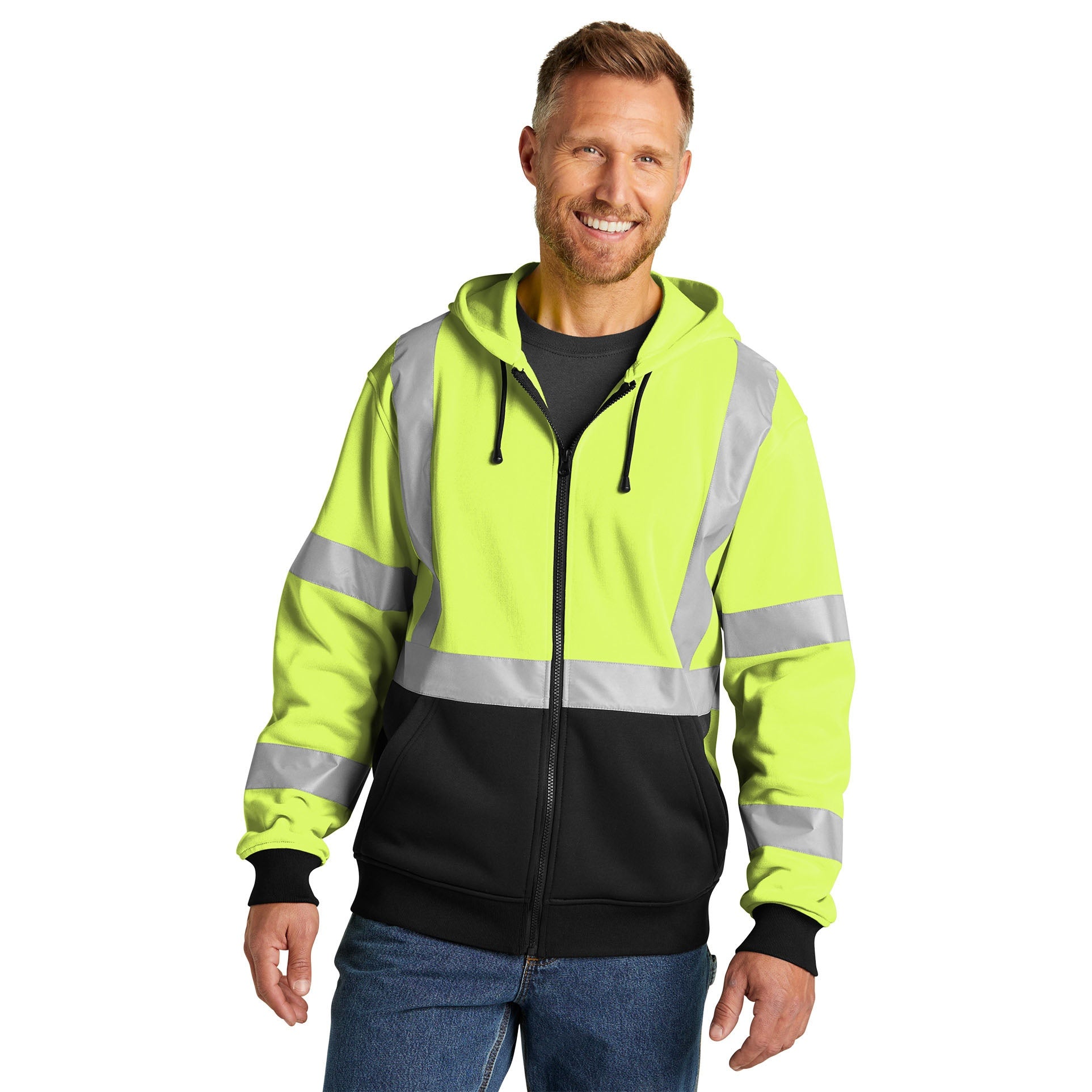 CornerStone® Type R Class 3 Heavy-Duty Fleece Full-Zip Hoodie