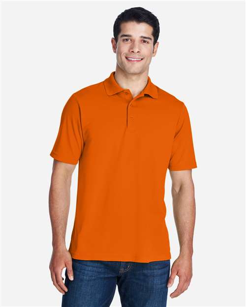 Core365 Men's Origin Performance Piqué Polo (Color: Campus Orange)