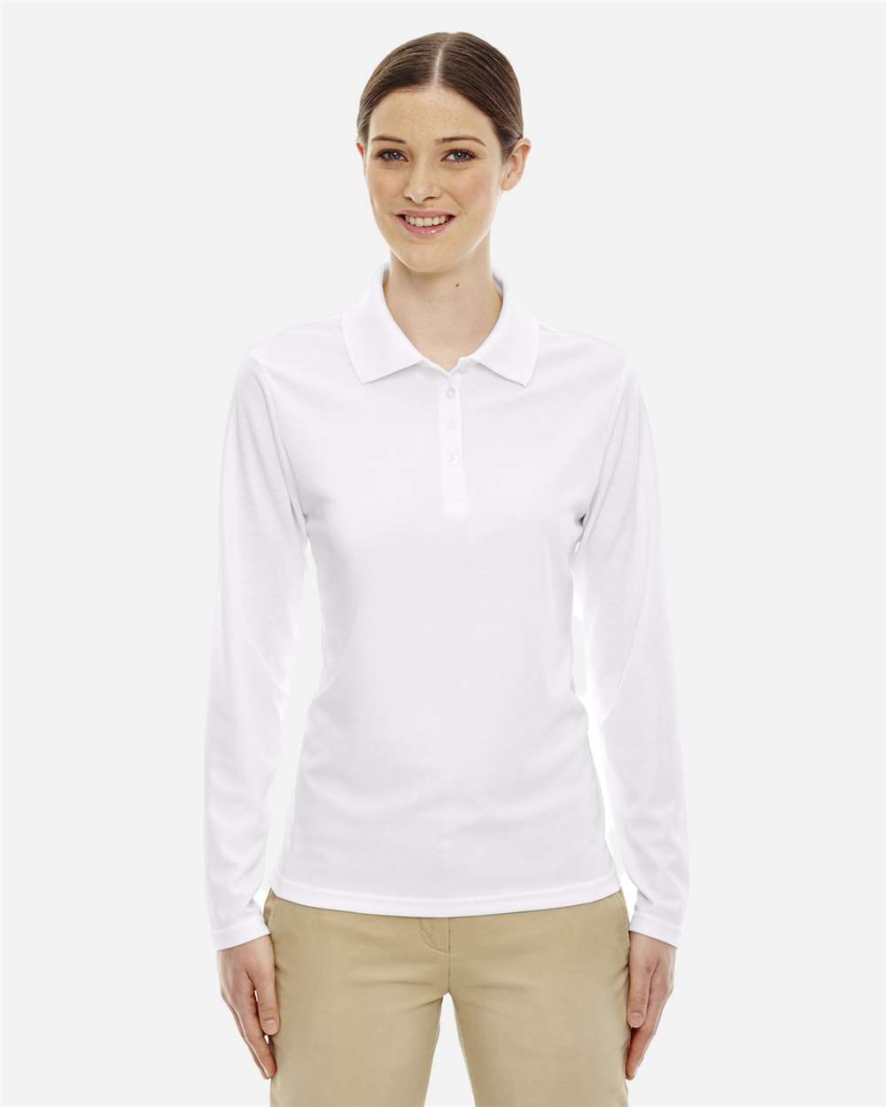 Core365 Women's Pinnacle Performance Long Sleeve Piqué Polo