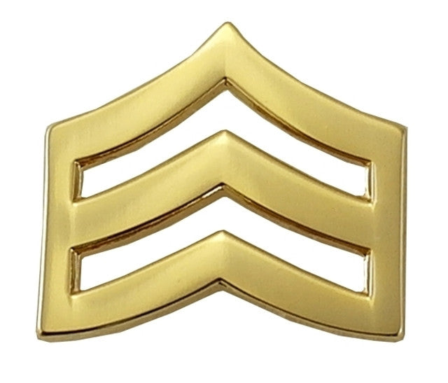 SGT Chevron, 2 Posts & Clutch Backs, Pairs, Mini-3/4" Wide