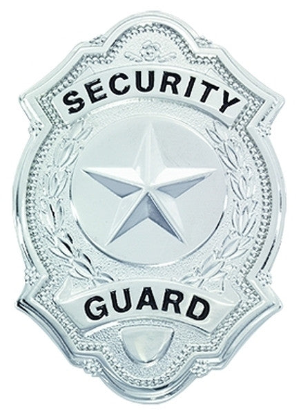 Metal Badge (Security Guard) 5-Pc Pin/Catch, 1-5/8x2-1/2"