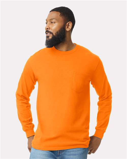 Gildan® Unisex Ultra Cotton® Long Sleeve Pocket T-Shirt