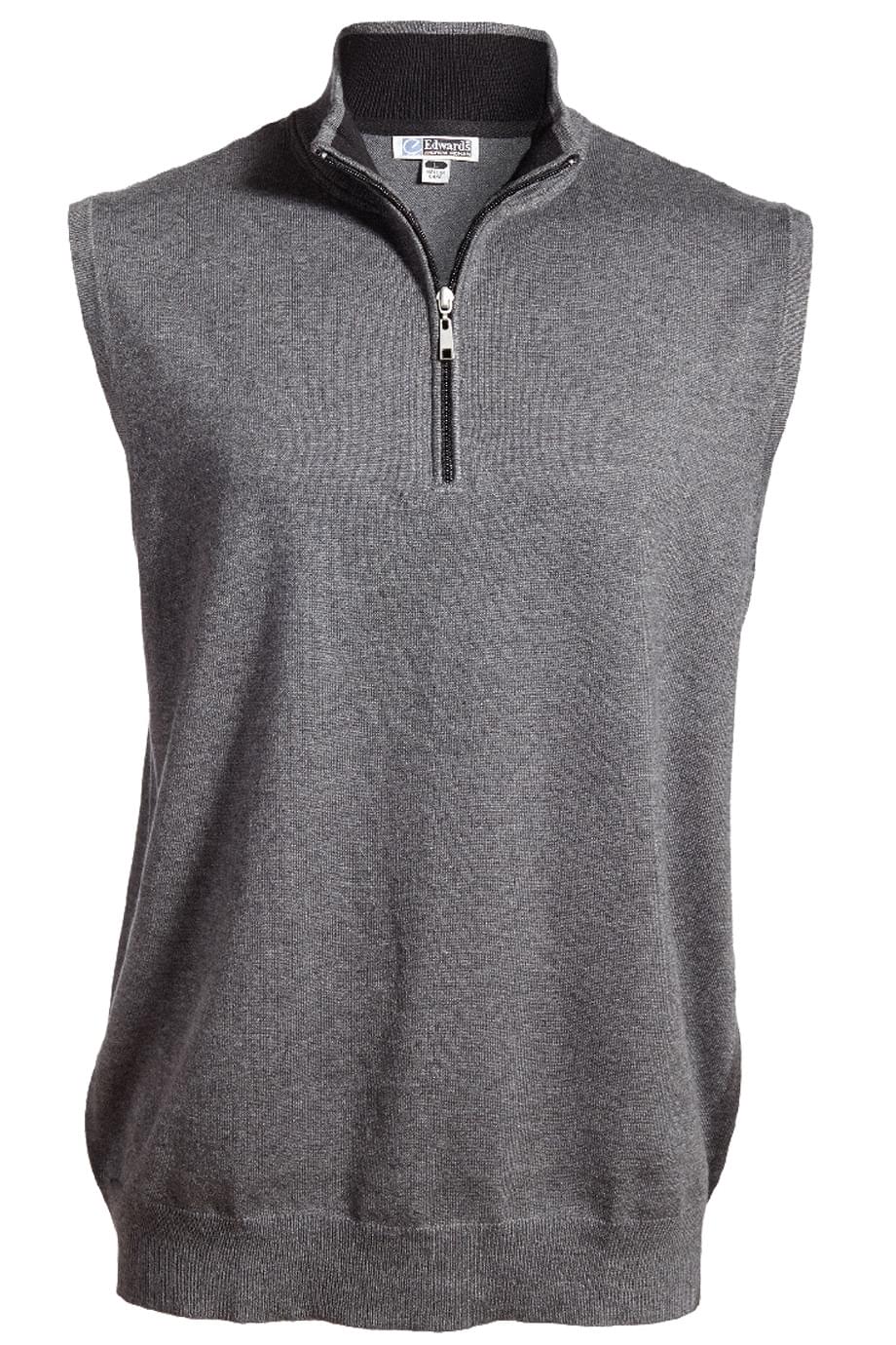 Quarter-Zip Cotton Blend Vest