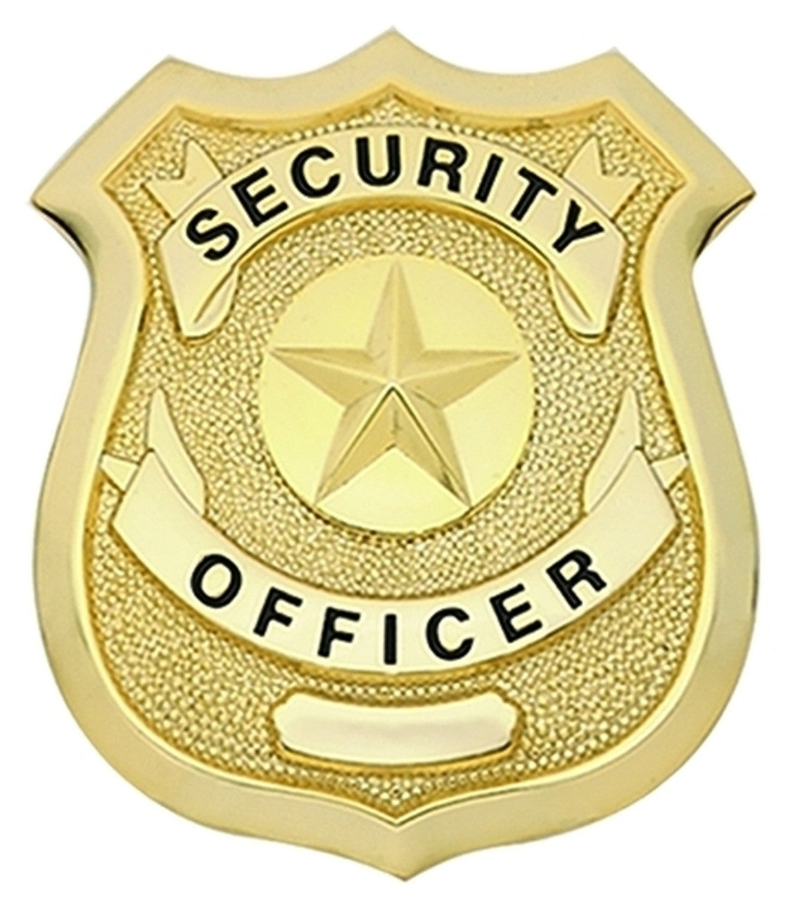 Metal Badge (Security Officer w/ Star) 2-1/4x2-5/8"