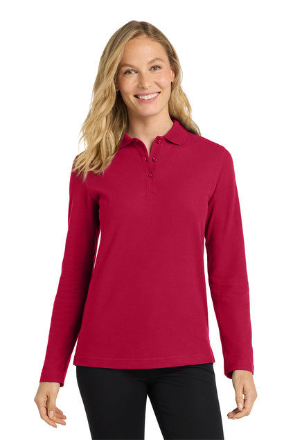 Port Authority® Women's Silk Touch™ Long Sleeve Polo