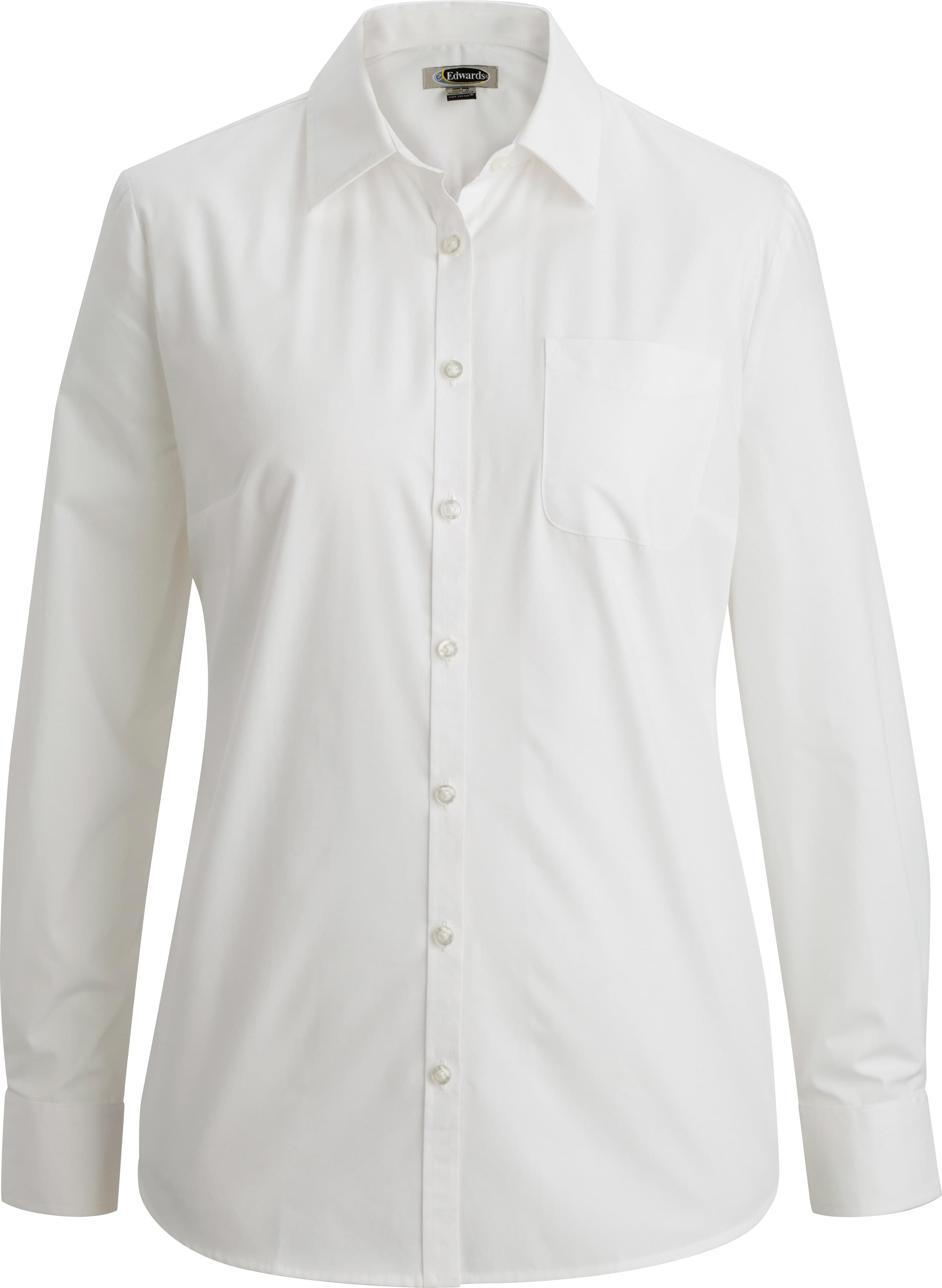 Essential Broadcloth Long Sleeve Ladies Shirt