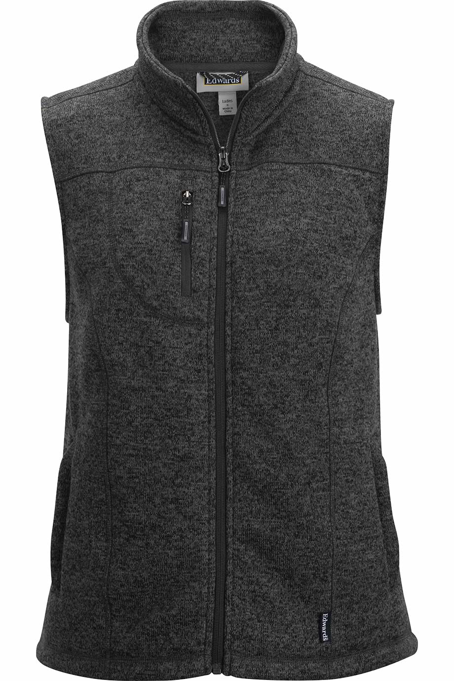 Women's Sweater Knit Fleece Vest With Pockets