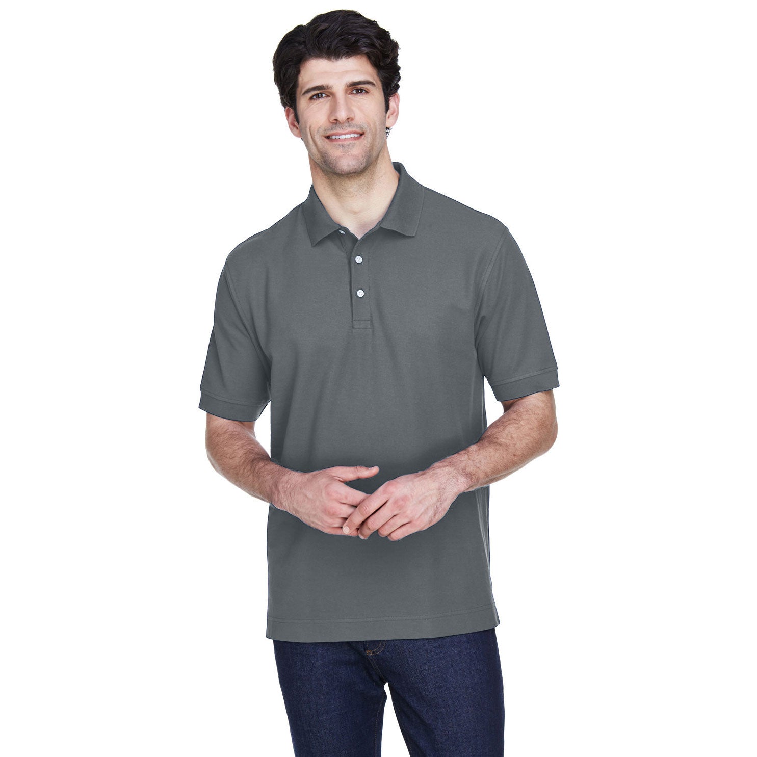 Devon & Jones Men's Pima Piqué Polo
