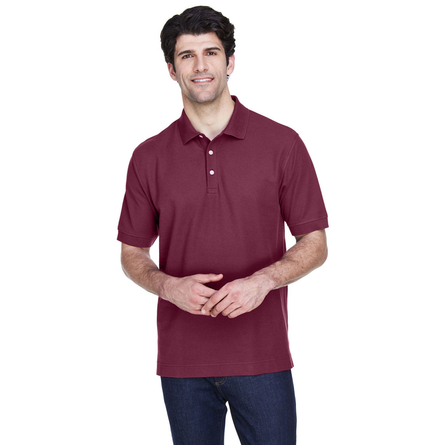 Devon & Jones Men's Pima Piqué Polo