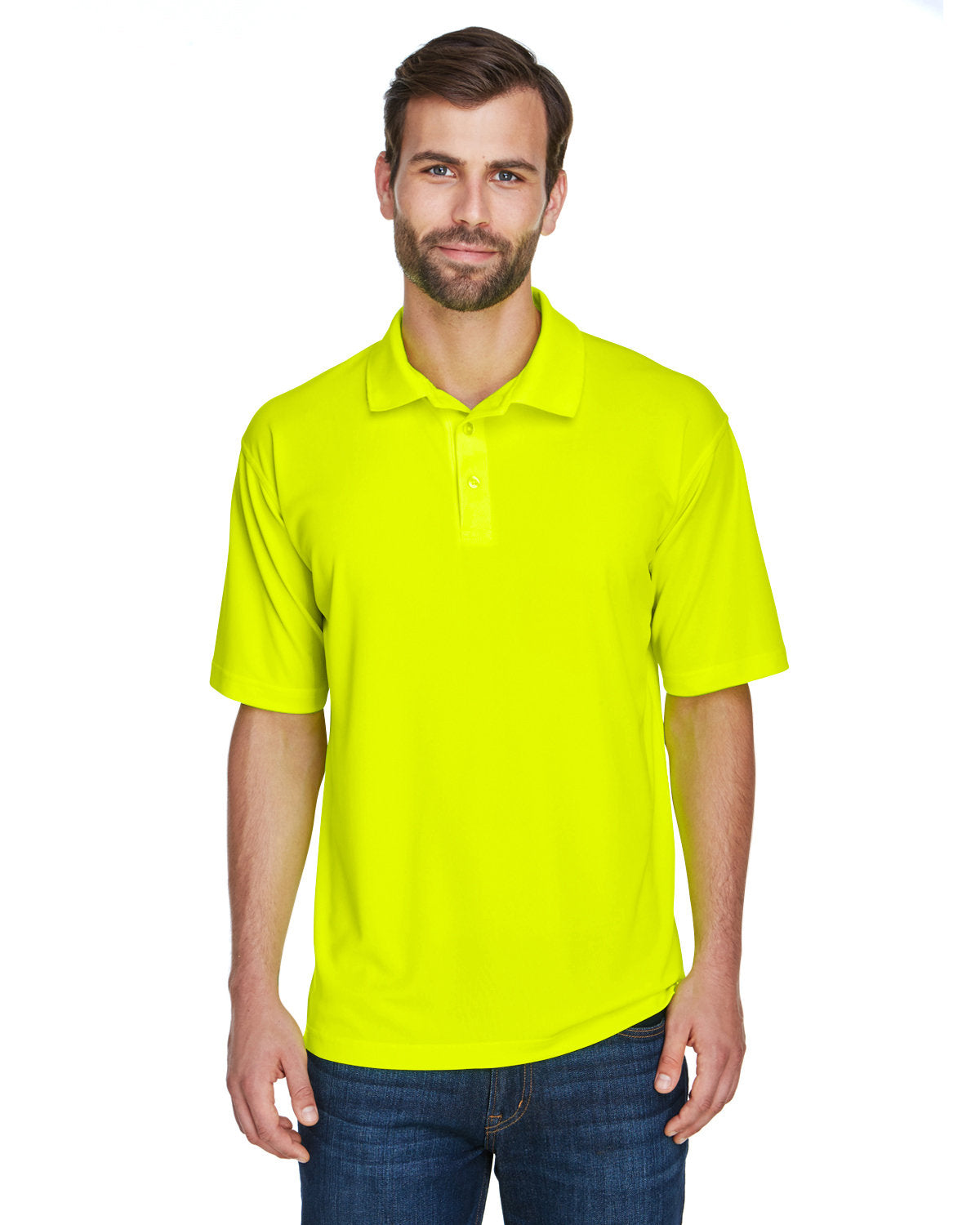 UltraClub Men's Cool & Dry Mesh Piqué Polo (Color: Light Colors)