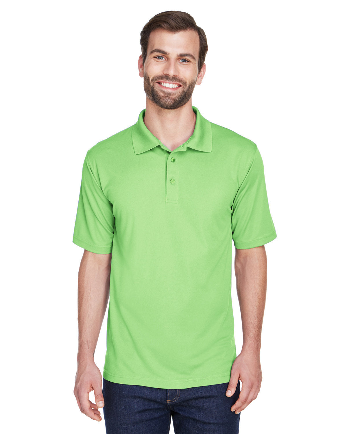 UltraClub Men's Cool & Dry Mesh Piqué Polo (Color: Light Colors)