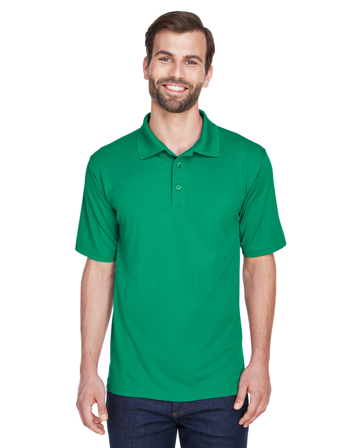 UltraClub Men's Cool & Dry Mesh Piqué Polo (Color: Light Colors)