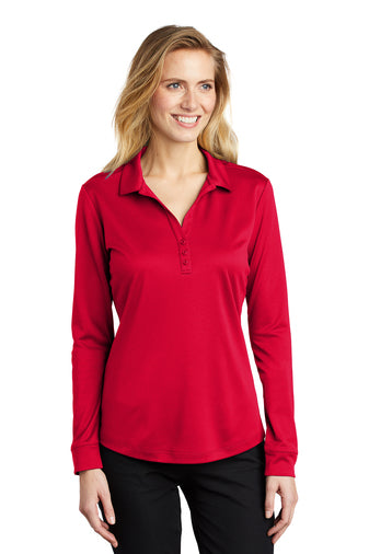 Port Authority® Women's Silk Touch™ Performance Long Sleeve Polo