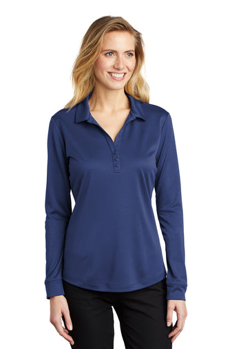 Port Authority® Women's Silk Touch™ Performance Long Sleeve Polo