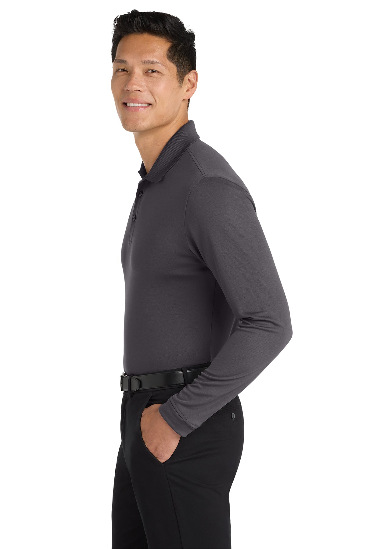 Port Authority® Dry Zone® UV Micro-Mesh Long Sleeve Polo