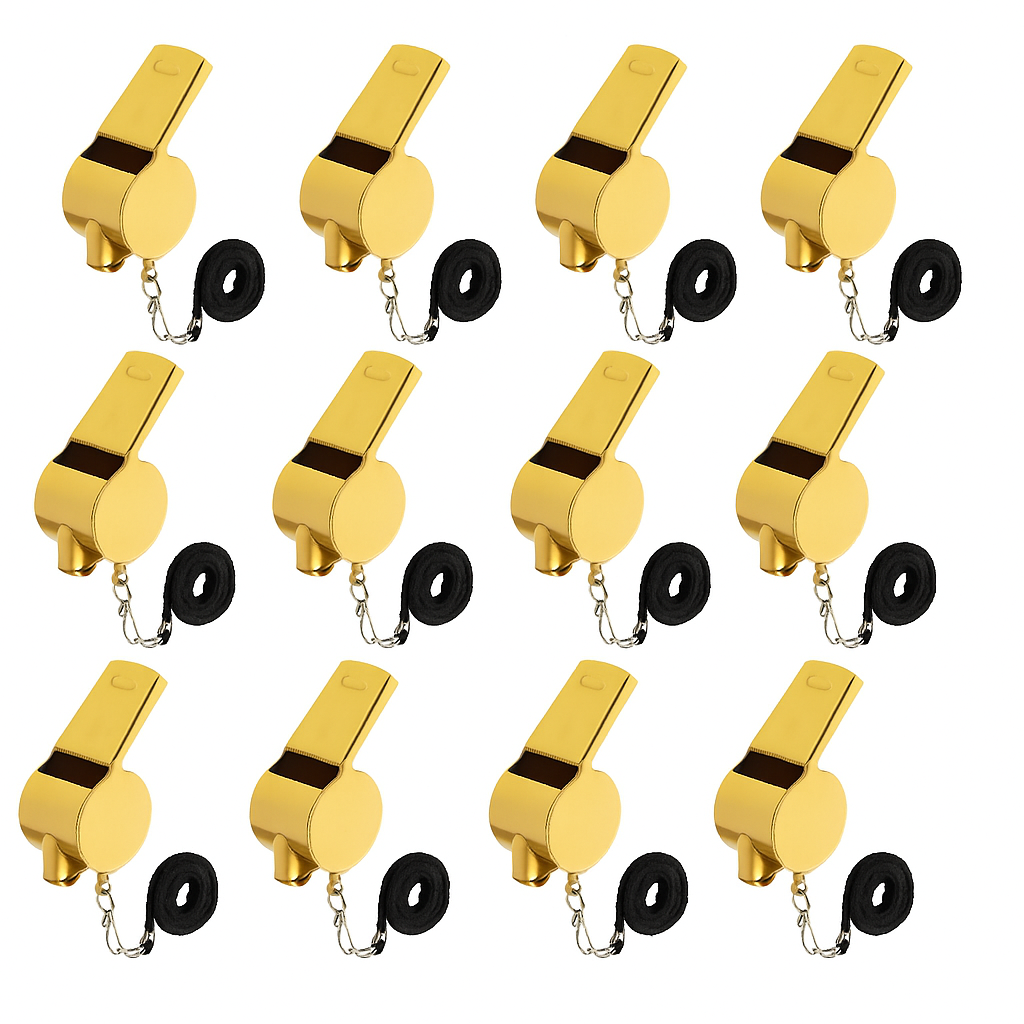 Gold Plated Brass Whistle