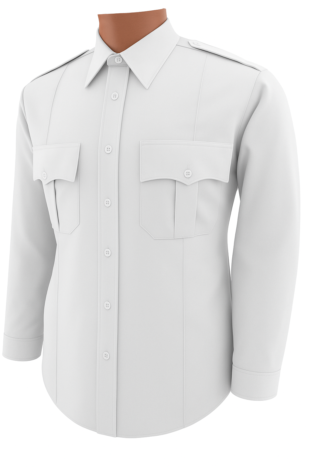 All Poly Long Sleeve (Color: White, Light Blue, French Blue)