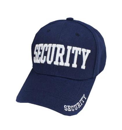 Black and Navy Caps with ID on Front, Rim, and Back