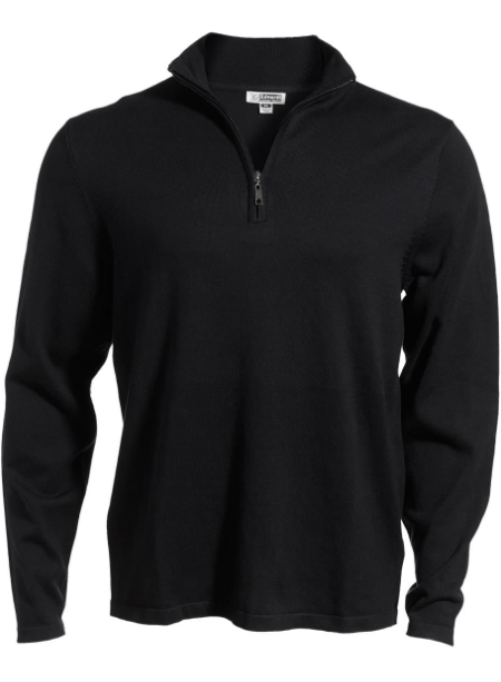 Quarter-Zip Cotton Blend Sweater