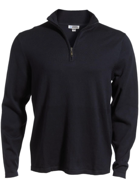 Quarter-Zip Cotton Blend Sweater