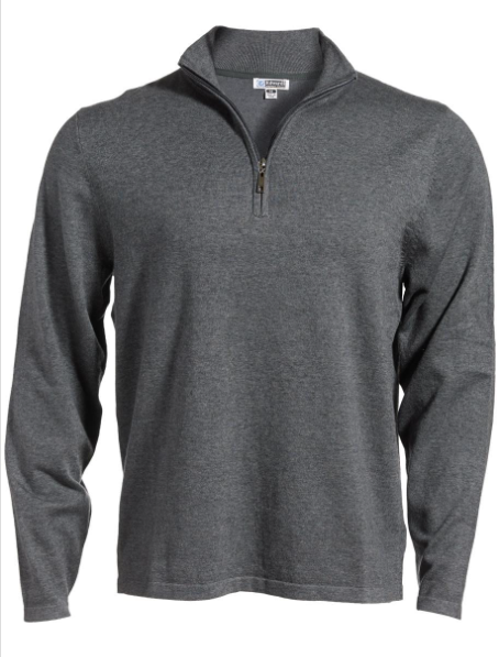 Quarter-Zip Cotton Blend Sweater