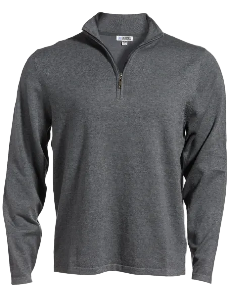 Quarter-Zip Cotton Blend Sweater