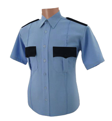 All Polyester Short Sleeve Shirt (Color: Two Tones)