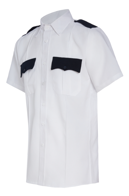 All Polyester Short Sleeve Shirt (Color: Two Tones)