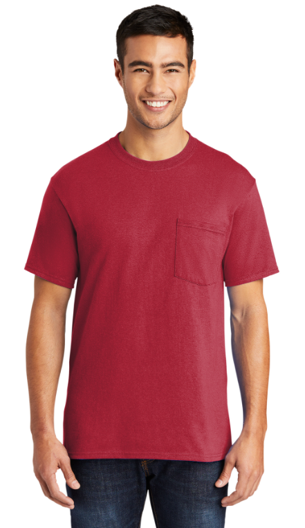 Port & Co™ Core Blend Pocket Tee (Color: Multiple)