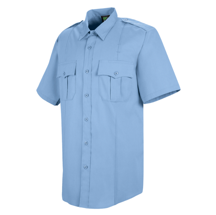 Men's New Dimension® Poplin Short Sleeve Uniform Shirt