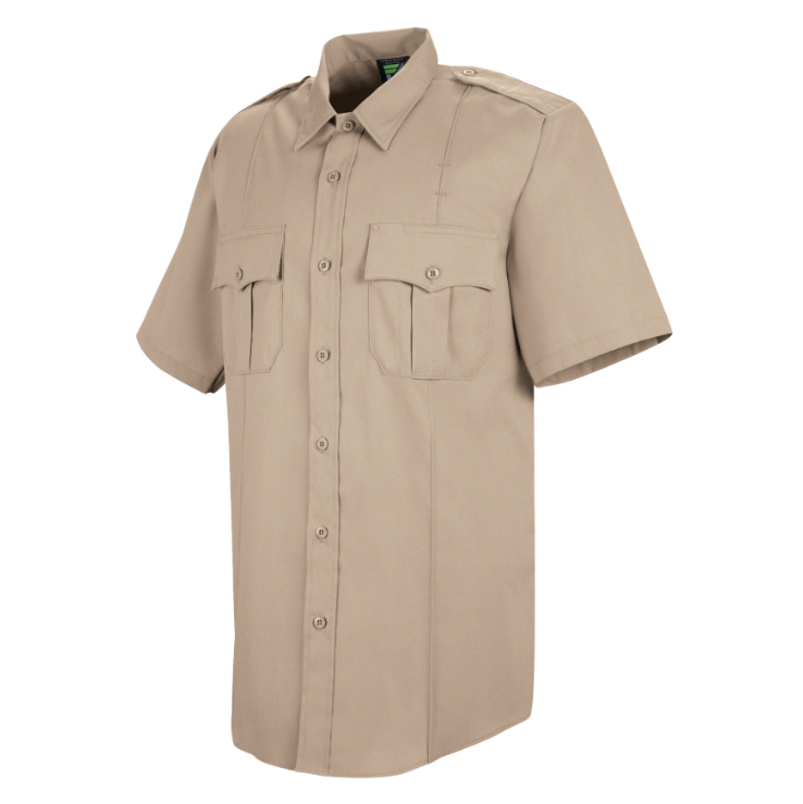 Men's New Dimension® Poplin Short Sleeve Uniform Shirt