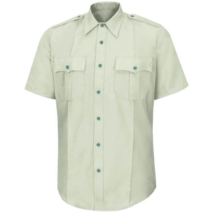 Men's New Dimension® Poplin Short Sleeve Uniform Shirt