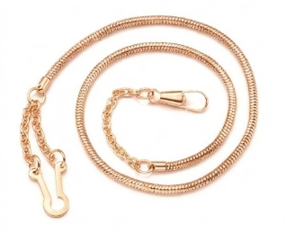 Gold Snake Whistle Chain, Button Style