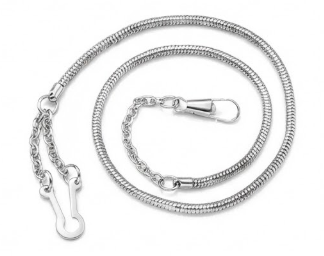 Gold Snake Whistle Chain, Button Style