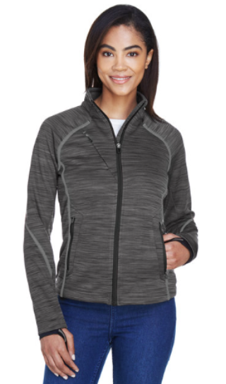 North End Ladies' Flux Mélange Bonded Fleece Jacket