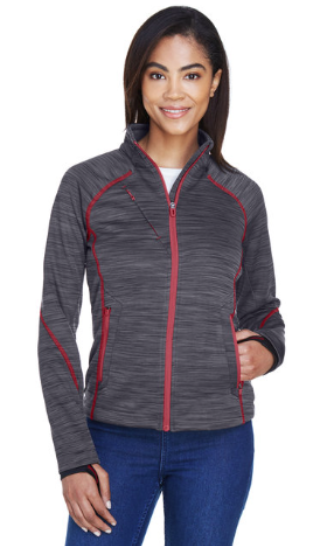 North End Ladies' Flux Mélange Bonded Fleece Jacket
