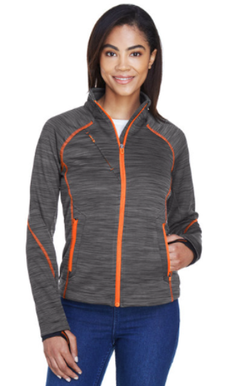 North End Ladies' Flux Mélange Bonded Fleece Jacket