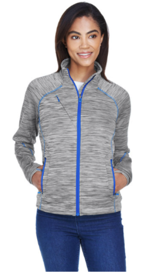 North End Ladies' Flux Mélange Bonded Fleece Jacket