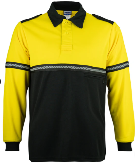 First Class Two Tone Long Sleeve Bike Patrol Shirt W/ Zipper Pocket & Hash Stripes