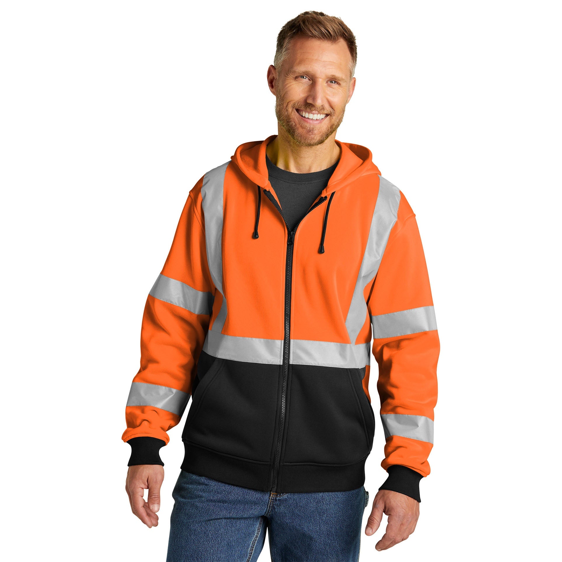 CornerStone® Type R Class 3 Heavy-Duty Fleece Full-Zip Hoodie
