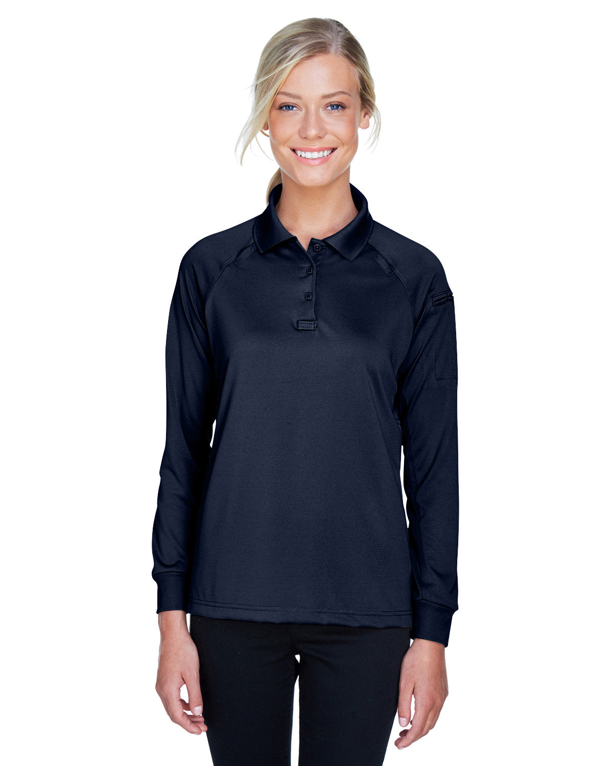Harriton Women's Advantage Long Sleeve Tactical Polo