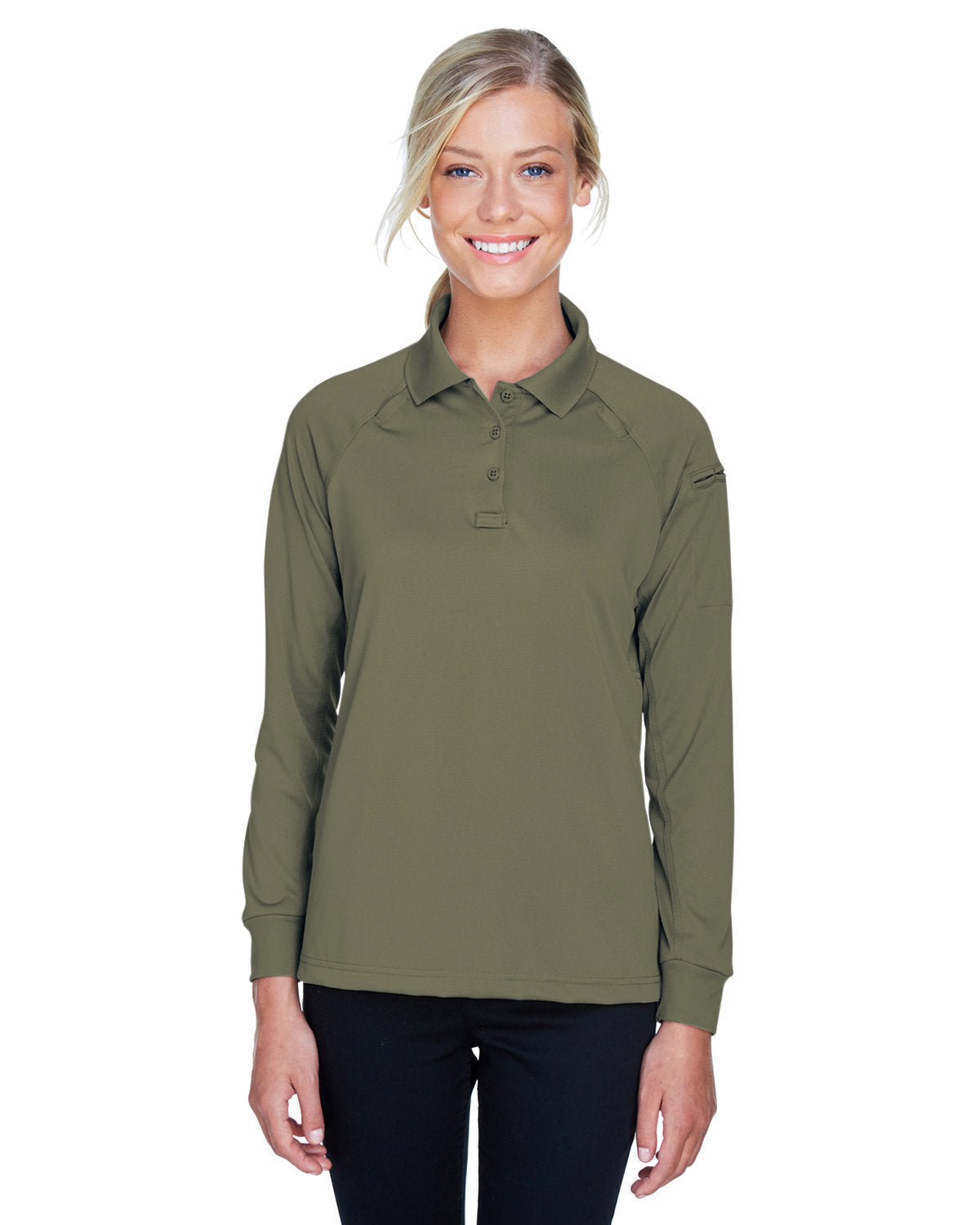 Harriton Women's Advantage Long Sleeve Tactical Polo