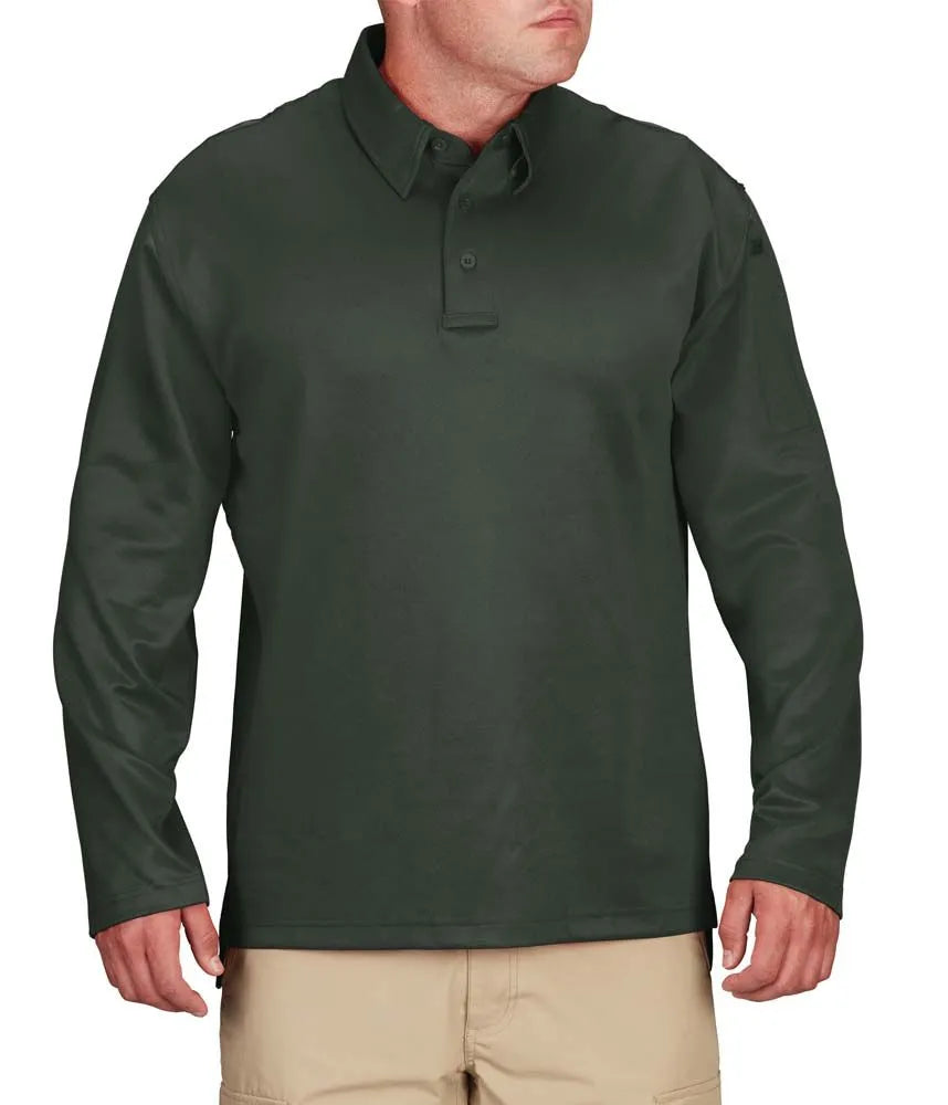 I.C.E.® Men’s Performance Polo – Long Sleeve (Color: Red, Light Blue, Dark Green)