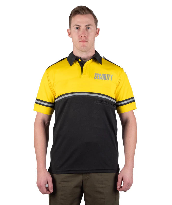 First Class Two Tone Bike Patrol Shirt With Zipper Pocket With Reflective Security ID