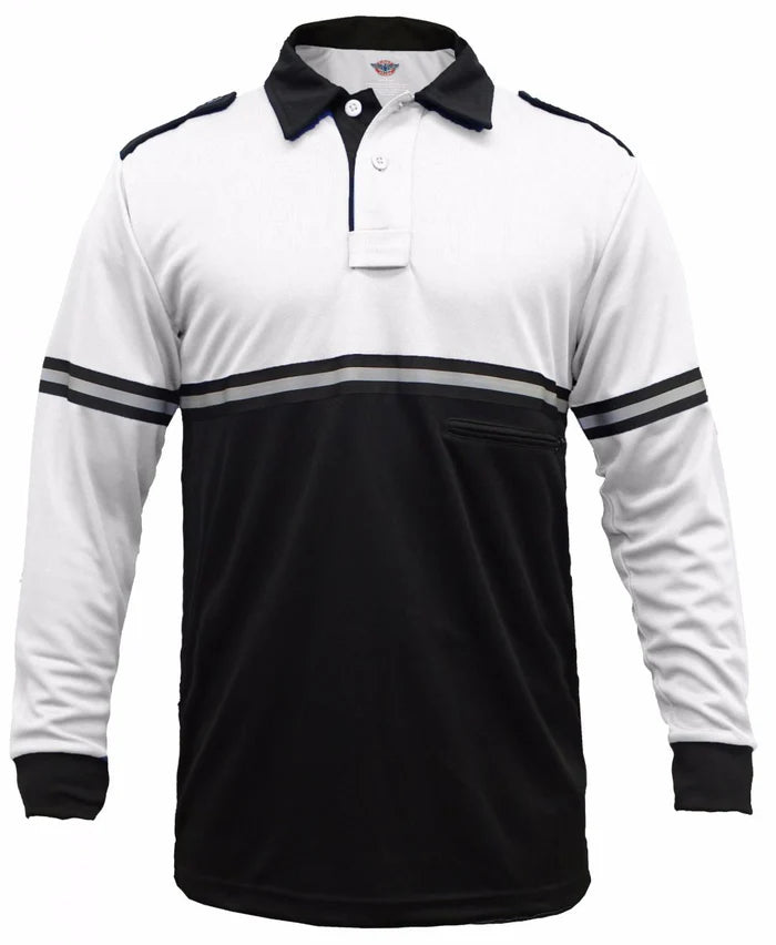 First Class Two Tone Long Sleeve Bike Patrol Shirt With Zipper Pocket