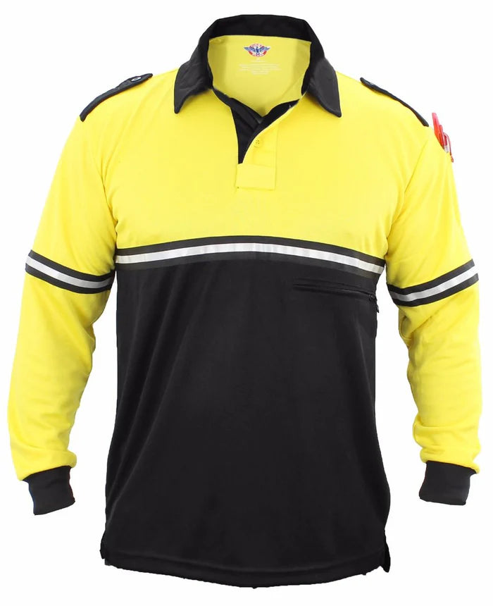First Class Two Tone Long Sleeve Bike Patrol Shirt With Zipper Pocket