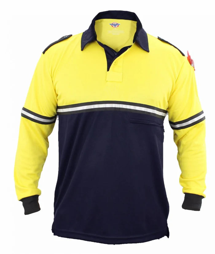 First Class Two Tone Long Sleeve Bike Patrol Shirt With Zipper Pocket