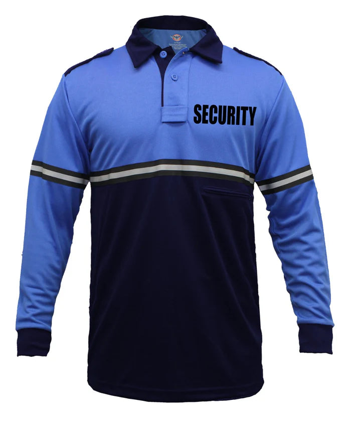 First Class Two Tone With Zipper Pocket Long Sleeve W/ Security ID on Front and Back