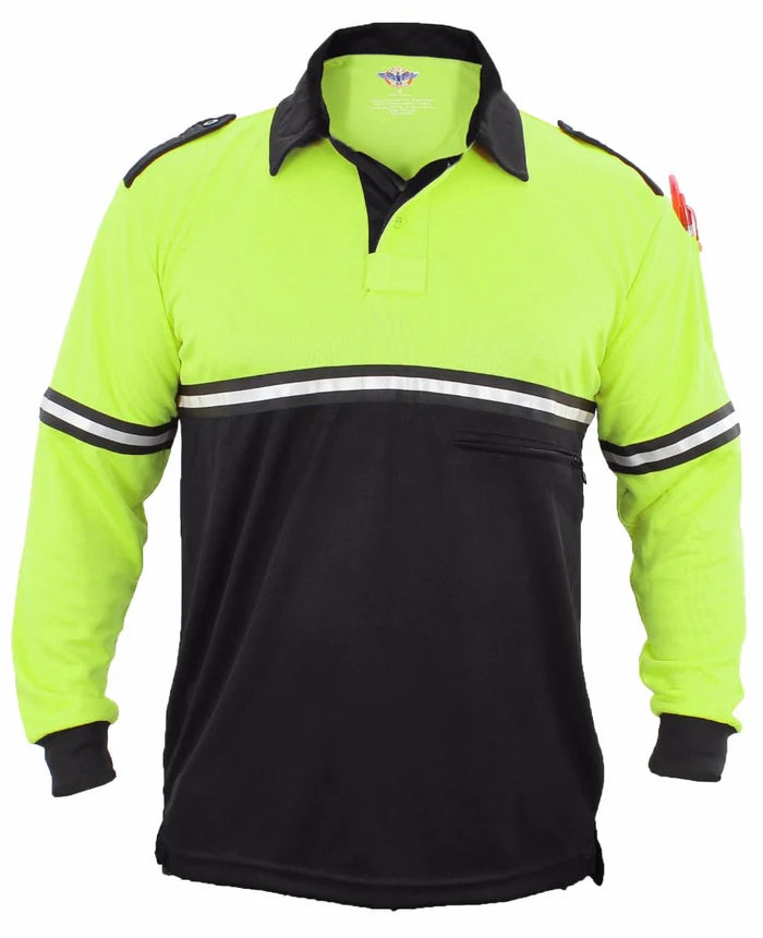 First Class Two Tone Long Sleeve Bike Patrol Shirt With Zipper Pocket